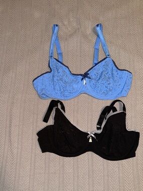 2 b.tempt’d lace underwire bras Blue & Black
